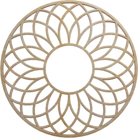 Ekena Millwork Cannes Wood Fretwork Pierced Ceiling Medallion, Birch, 16"OD x 5 1/2"ID x 1/4"T CMWP16X16X0250CNBI